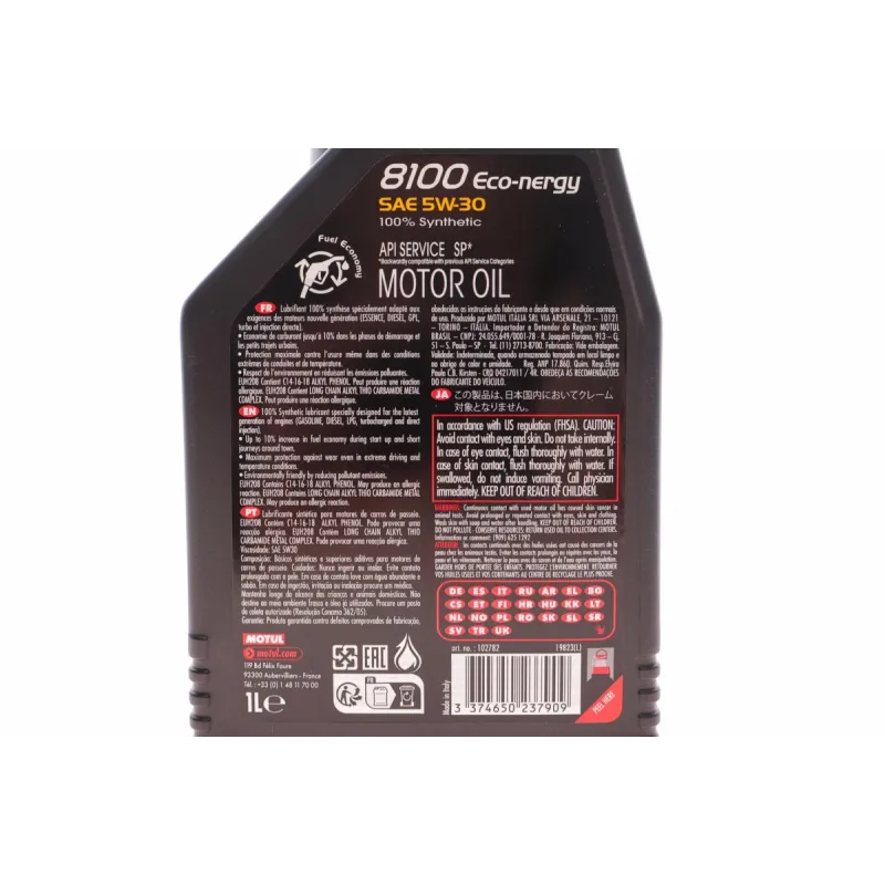 Олива 5W30 ECO-nergy 8100 (1L) (WSS M2C 913D/RN0700/STJLR.03.5003) (102782)