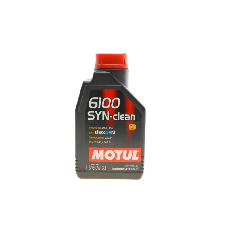 Моторна олива MOTUL 6100 SYN-clean 5W30 1л (CHRYSLER MS-11106/GM dexos2/MB 229.51/VW 505.00/505.01) 814211