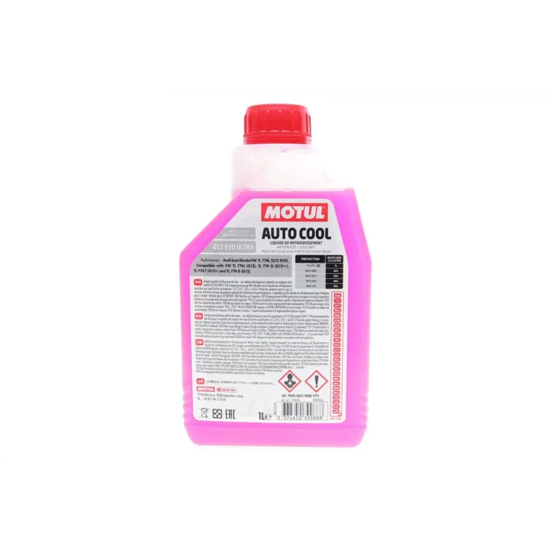 Антифриз MOTUL G12 Evo Ultra (1L) рожевий, 1:1=-35°C, артикул 820101