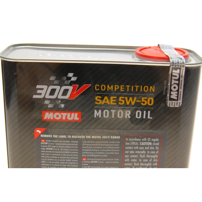 Моторна олива MOTUL 300V Competition 5W50 2л (артикул 826702) для легкового транспорту
