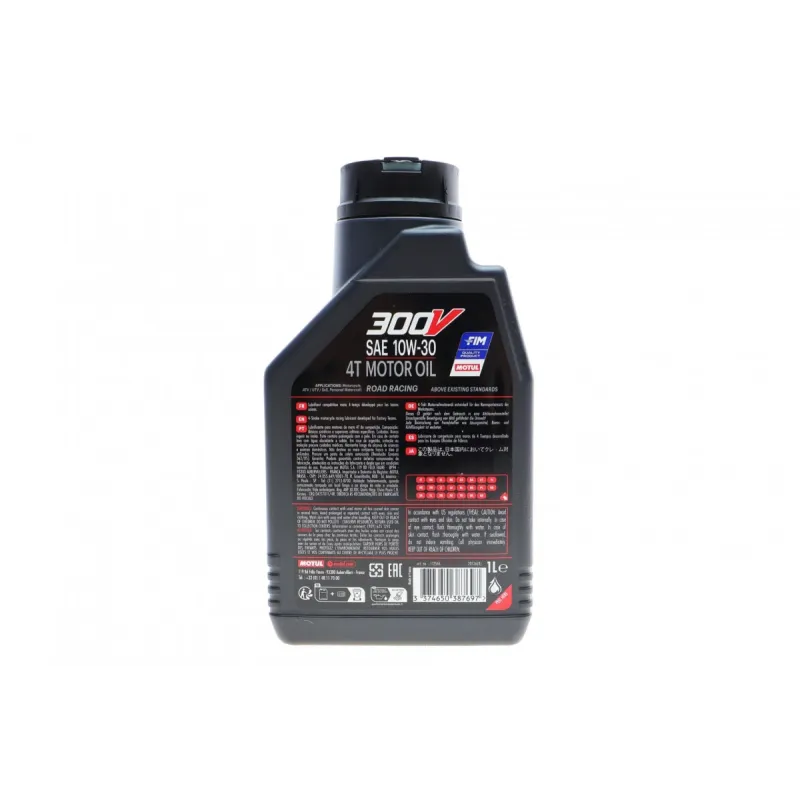 Мотомасло MOTUL 300V Factory Line Road Racing 4T 10W30 1л (112546)