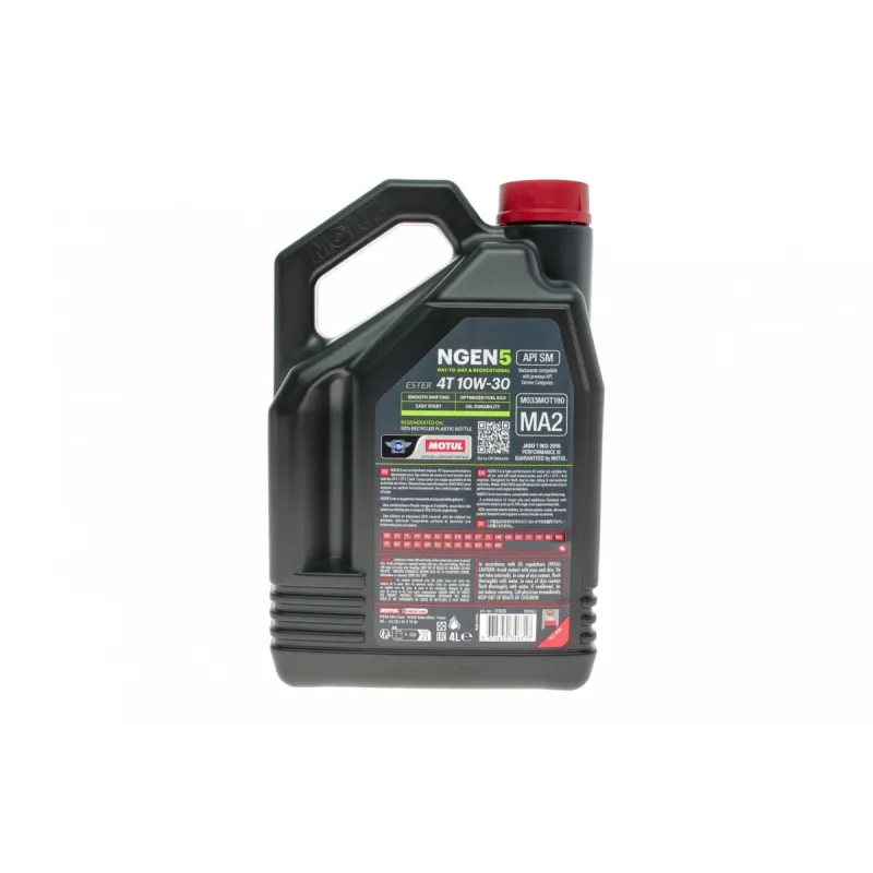 Моторна олива MOTUL NGEN 5 4T 10W-30 4л API SP/JASO MA2 (839041)