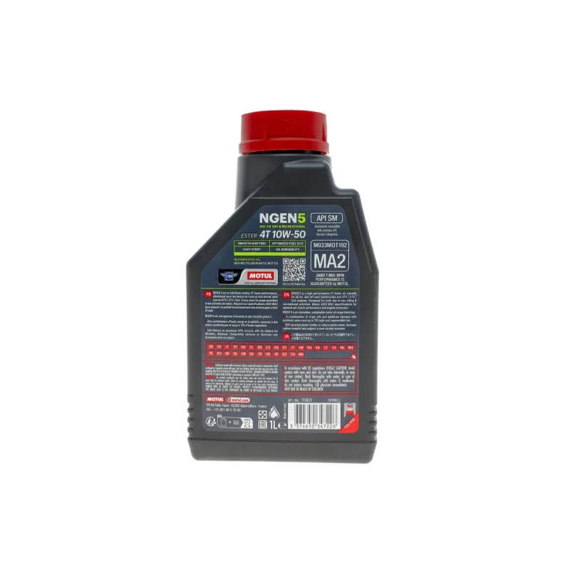 Мотомасло MOTUL NGEN 5 4T 10W50 1л (API SP/JASO MA2) 839201