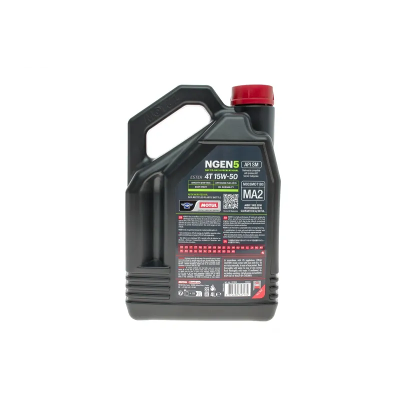 Мотомасло MOTUL NGEN 5 4T 15W50 4л (API SP/JASO MA2) 839341