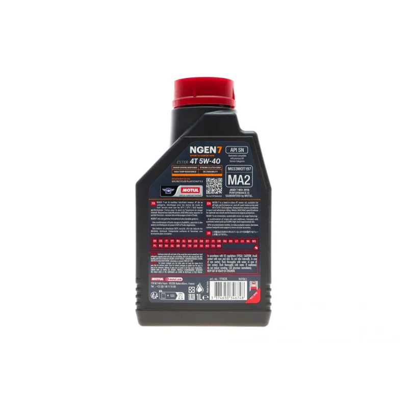 Мотомасло MOTUL NGEN 7 4T 5W40 API SP/JASO MA2 1л (839501)
