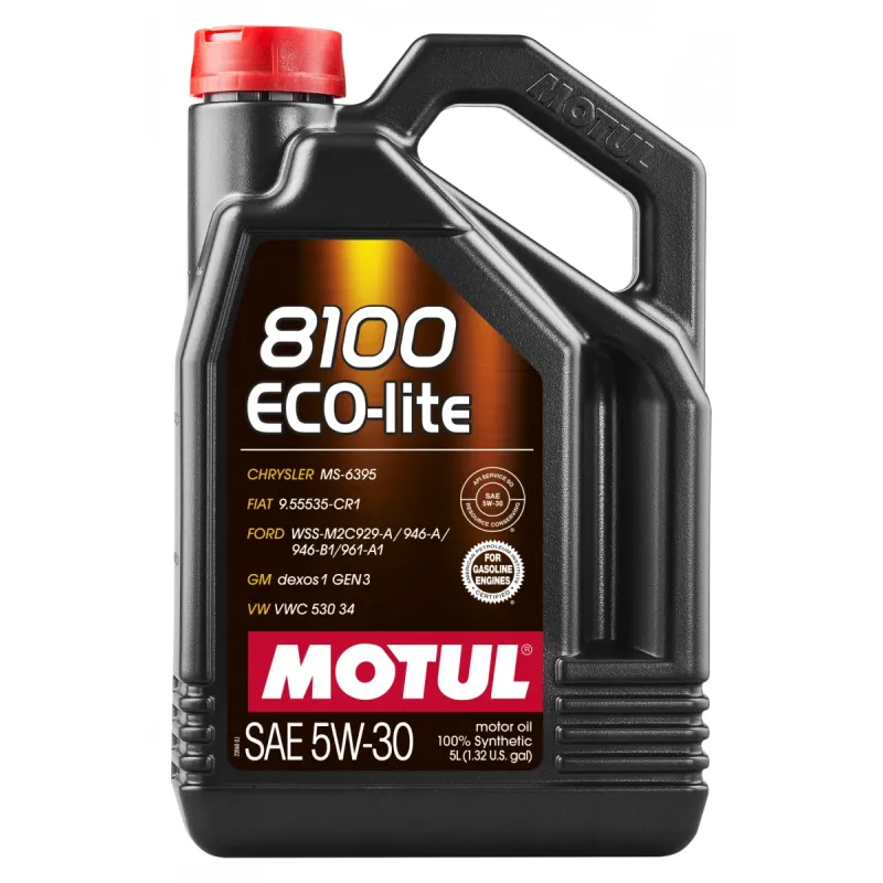 Олива 5W30 ECO-lite 8100 (5L) (GM-dexos1 GEN3/FORD M2C 929-A/M2C 946-A ) (107252/108214/104989)
