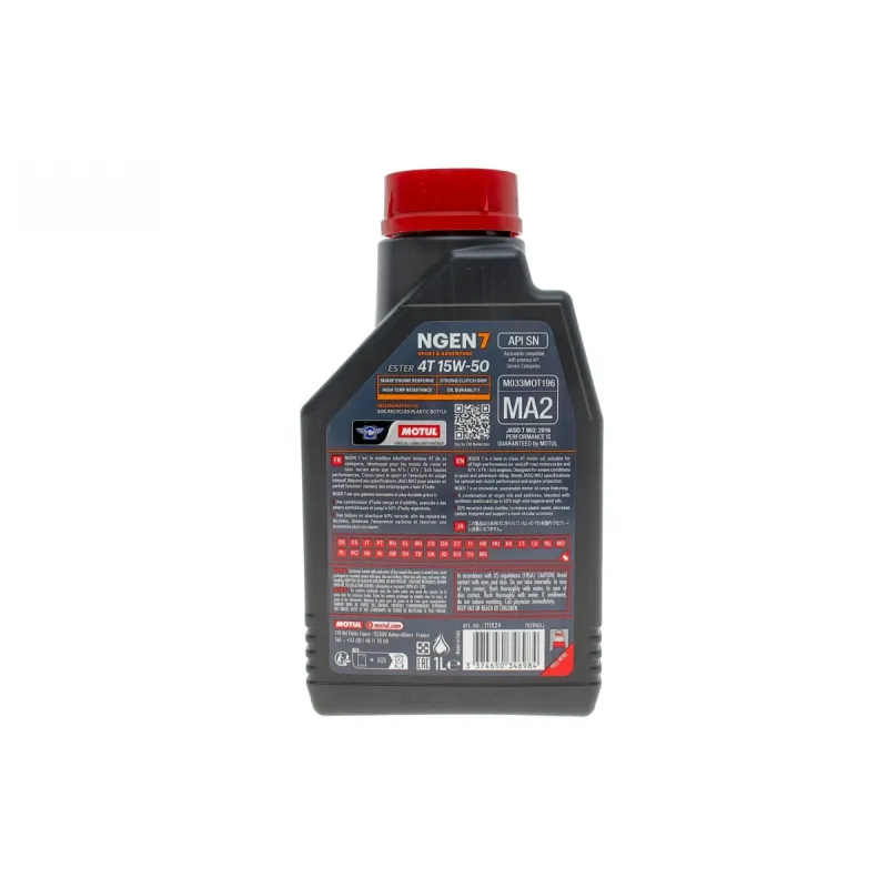 Мотомасло MOTUL NGEN 7 15W50 4T (1L) API SP/JASO MA2 (артикул 839801)