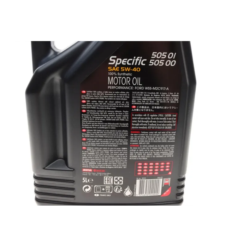 Моторна олива MOTUL Specific 5W40 505.01/505.00 (5л) 842451