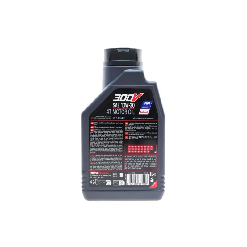 Моторна олива MOTUL 300V FACTORY LINE OFF ROAD 4T 10W30 1л (112536)