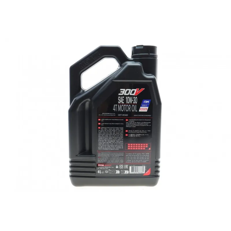 Моторна олива MOTUL 300V FACTORY LINE OFF ROAD 4T 10W30 4л (847541) для мототехніки