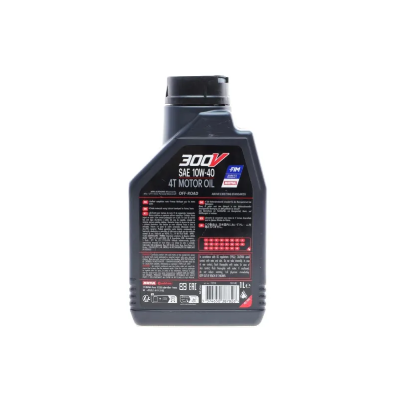 Мотомасло MOTUL 300V FACTORY LINE OFF ROAD 4T 10W40 1л (112558)