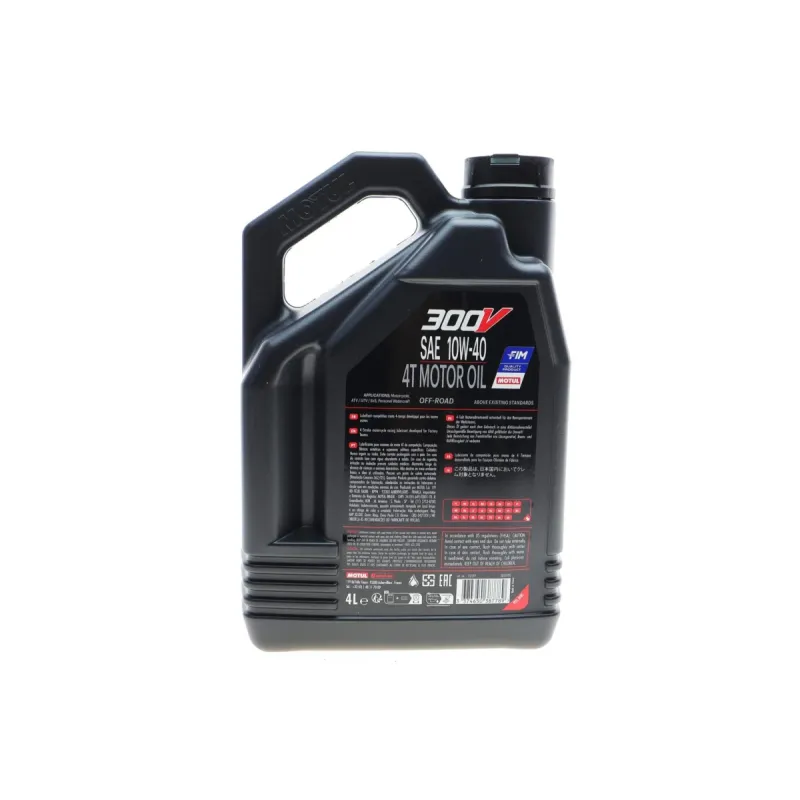 Мотомасло MOTUL 300V FACTORY LINE OFF ROAD 4T 10W40 4л (112559)