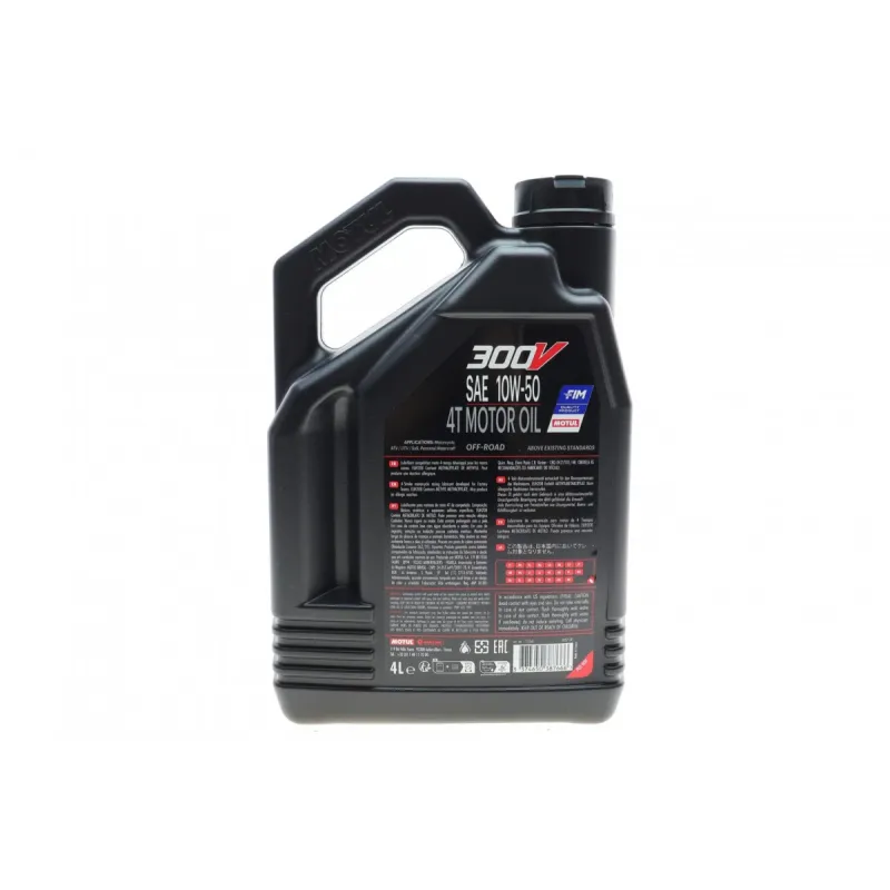 Мотомасло MOTUL 300V FACTORY LINE OFF ROAD 4T 10W50 4л (112561)