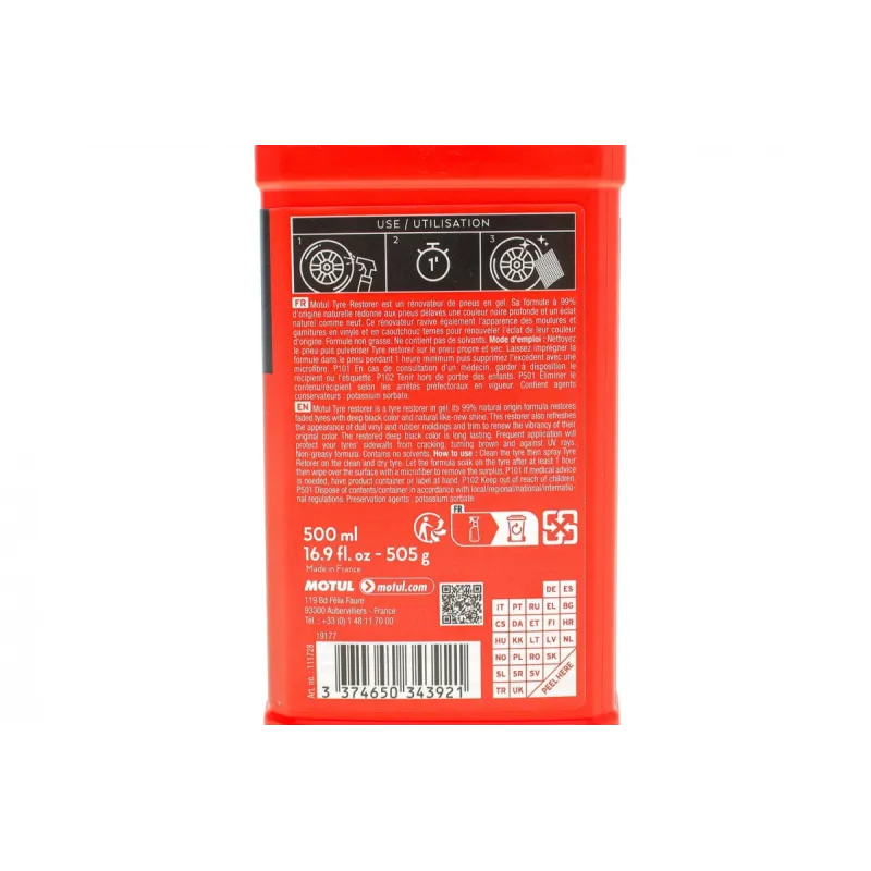 Засіб для консервації та блиску гуми Tyre Restorer (500ml) 111728