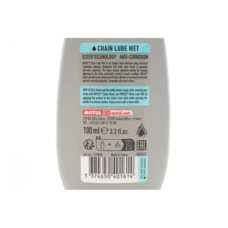 Змазка для ланцюгів велосипедів MOTUL Chain Lube Wet Off Road 100ml (851107)