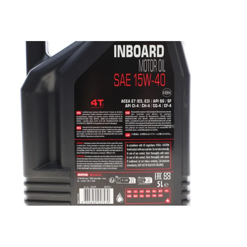 Олива 15W40 Inboard 4T (5L) 106359