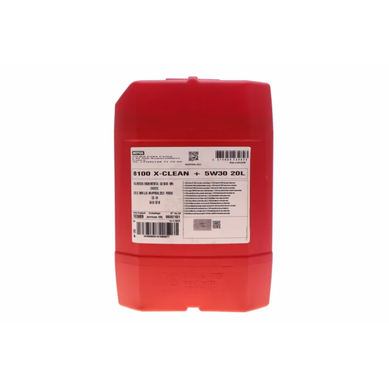 Моторна олива MOTUL 8100 X-clean+ 5W30 20L (LL-04/VW 504 00/507 00/MB 229.51/Porsche C30) 854722