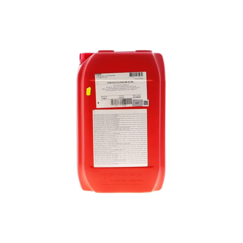 Моторна олива MOTUL 8100 ECO-Clean 0W30 20L (113811) для Toyota, Honda, Subaru, BMW LL-12 FE, Mercedes-Benz 229.61, Volkswagen VWC 530 35