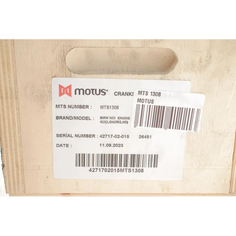 Колінчастий вал MOTUS MTS 1308 підсилений для BMW 3 (F30) 335i, ALPINA B3, 1 (F20) 3.0 BiTurbo