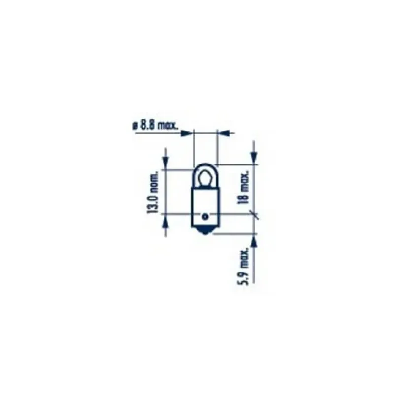 Автолампа накалювання NARVA T2W 12V 2W BA9s 170533000