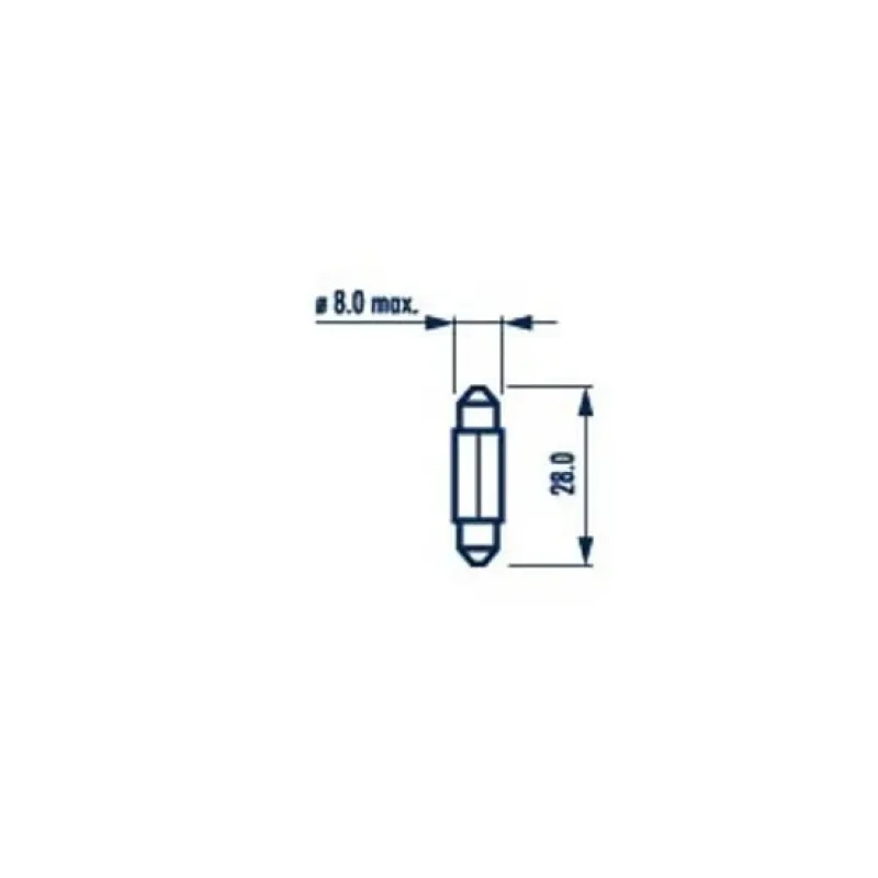 Автолампа софітна NARVA 171043000 24V 3W SV7,5 (8x28mm) Standard