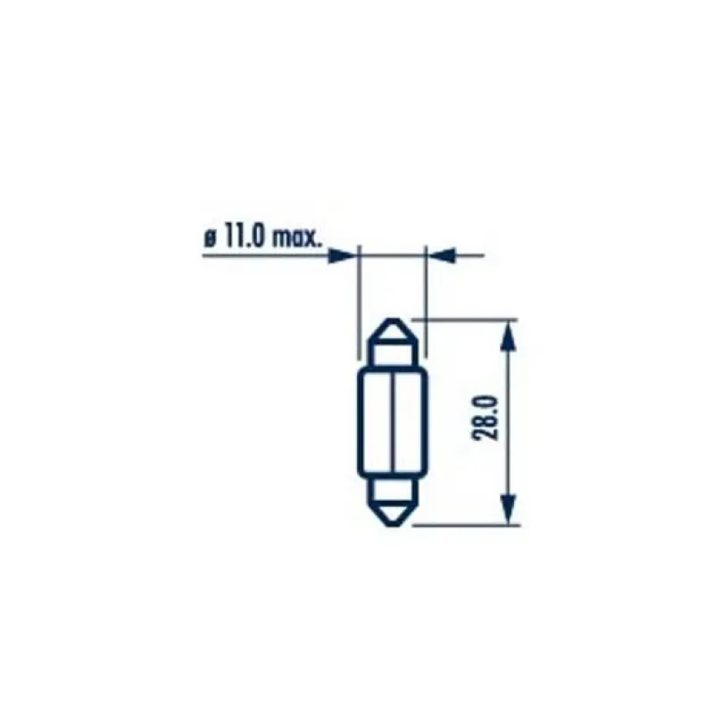 Автолампа софітна NARVA C10W 12V 10W SV8.5 (11x28mm) 173153000 для Chevrolet Aveo, Matiz, Daewoo Kalos