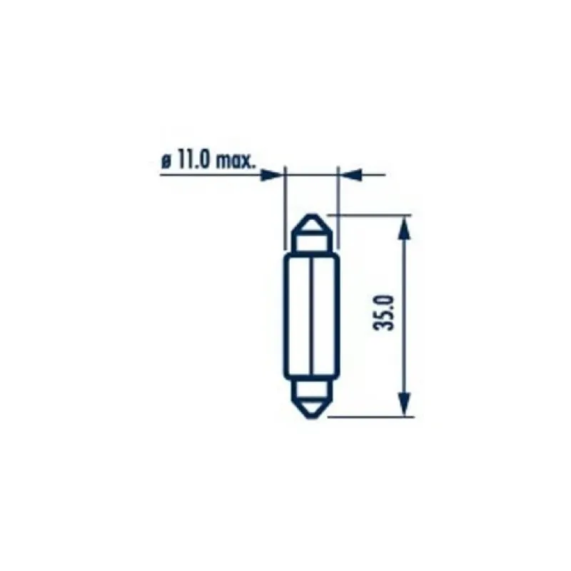 Автолампа C10W 12V 10W SV8.5 (11x35mm)