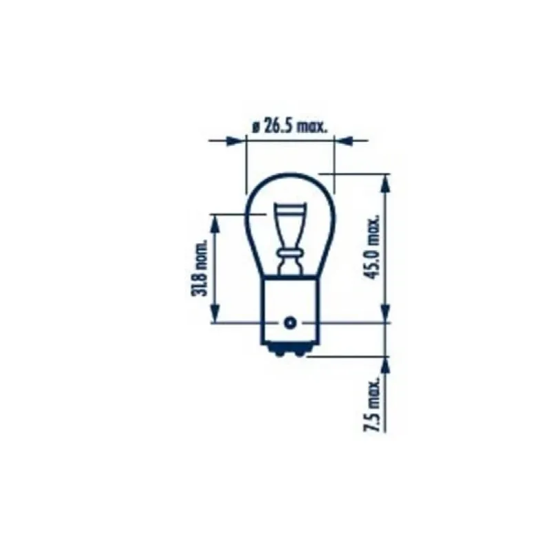Автолампа двонитка P21/5W 12V 21/5W BA15d NARVA 179183000