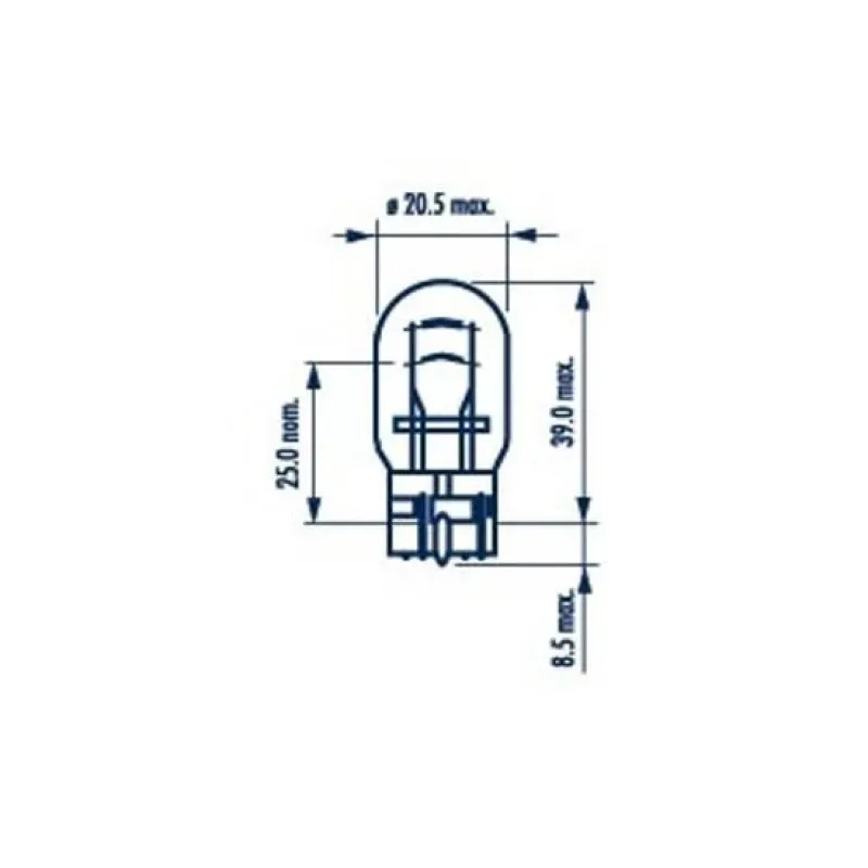 Автолампа W21/5W 12V 21/5W W3x16q Standard (без цоколя)