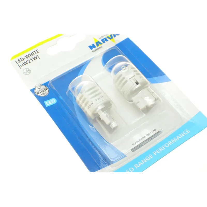 Автолампа W21W 12V 21W W3x16d LED біла NARVA 180994000 для Audi A1, A3, ABARTH 124 Spider