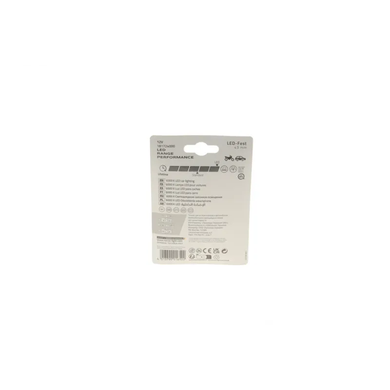 Світлодіодна автолампа NARVA 181724000 12V 0.6W SV8.5 Festoon 43mm 6000K