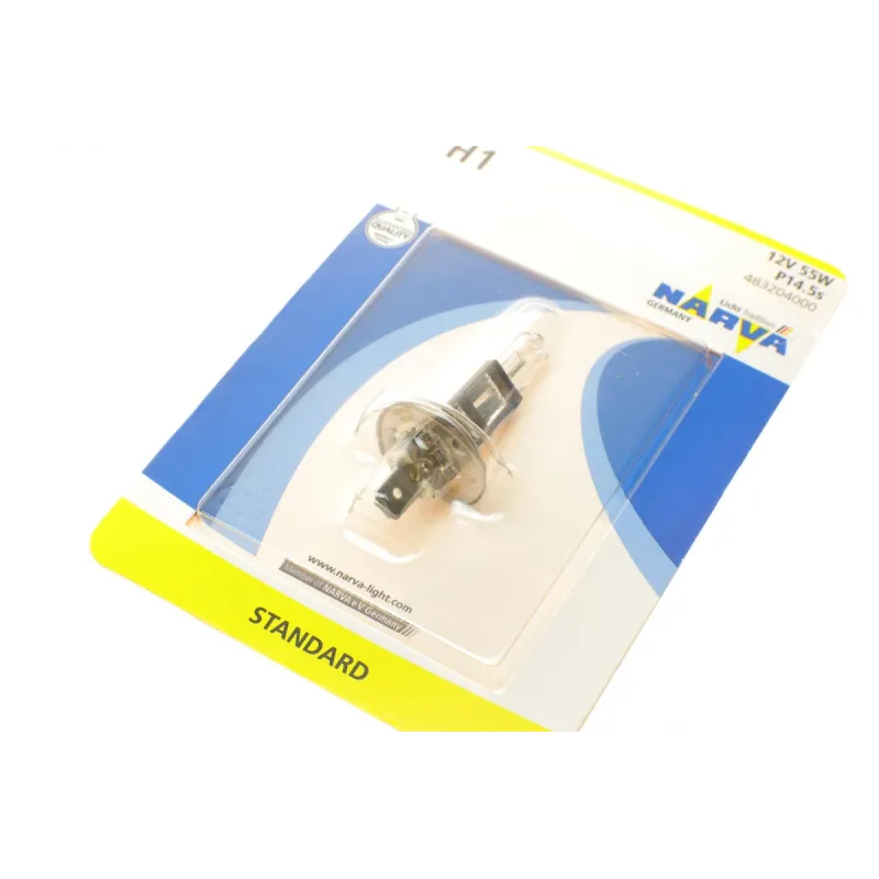 Автолампа галогенна NARVA H1 12V 55W P14.5s Standard (483204000) для ABARTH 500, ALFA ROMEO 147