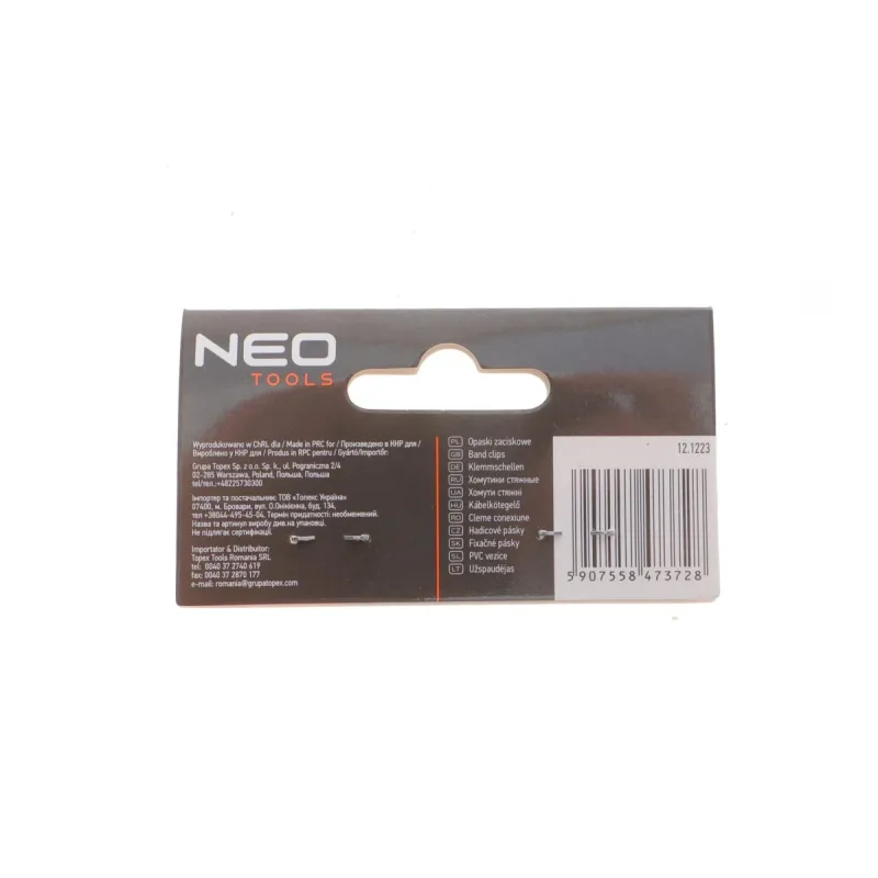 Стяжки пластикові NEO TOOLS EXTREME 3,6x200 мм 20 шт. (білі) 01-653