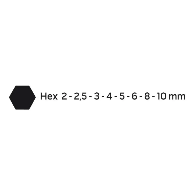 Набір Г-подібних шестигранних ключів NEO TOOLS 09-523 з круглим кінцем 2-10 мм