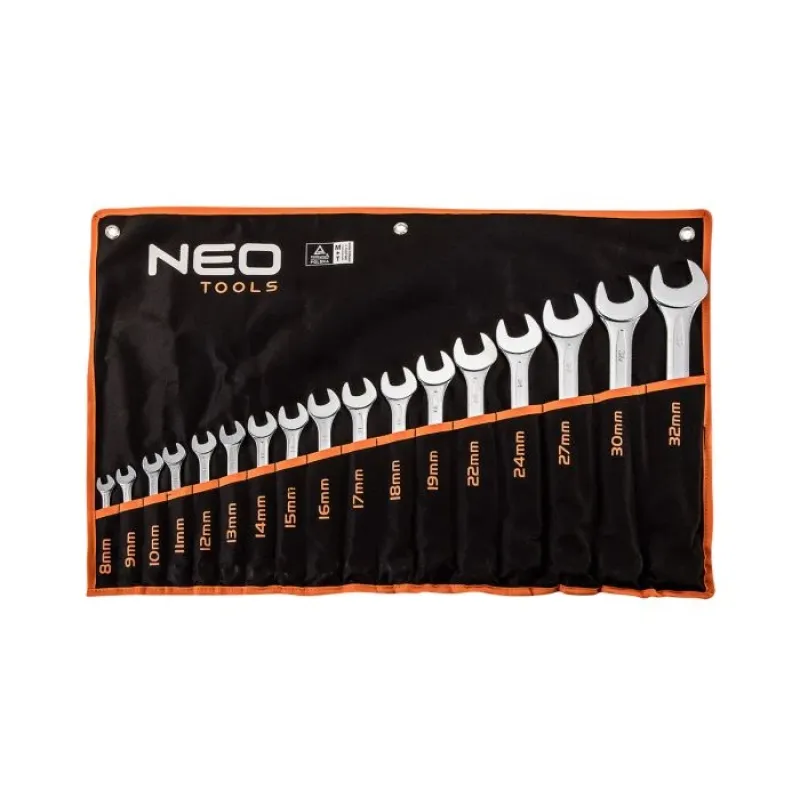 Набір ріжково-накидних ключів 8-32 мм 17 од. NEO TOOLS 09-753