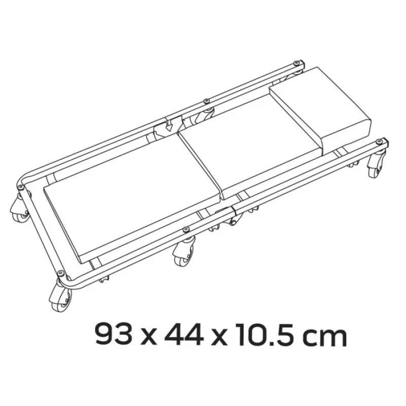 Візок підкатний для роботи під автомобілем (930x440x105mm)