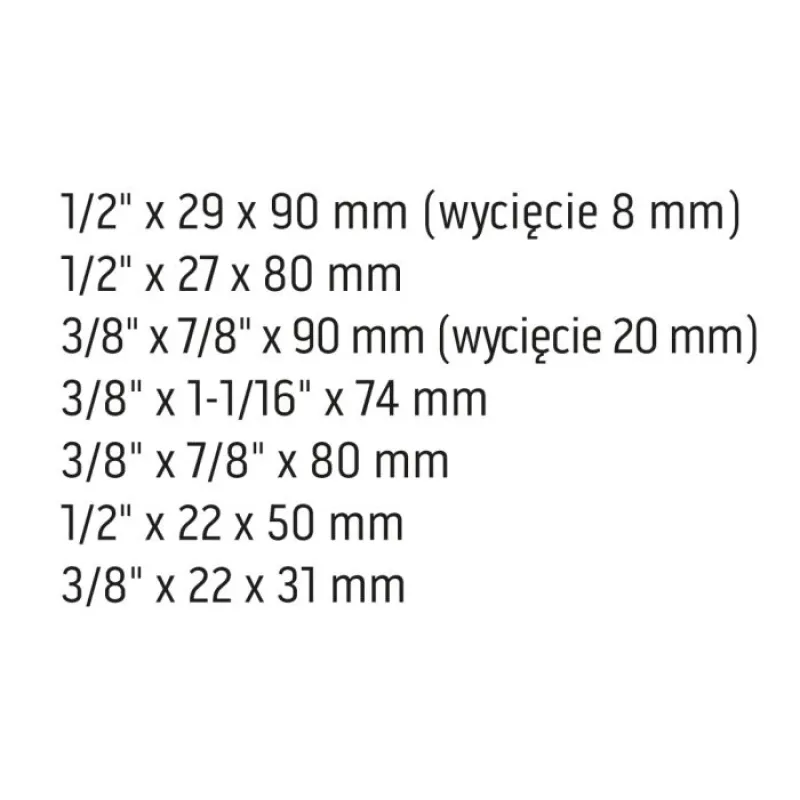 Набір інструментів для лямбда-зонда 1/2 (7шт)