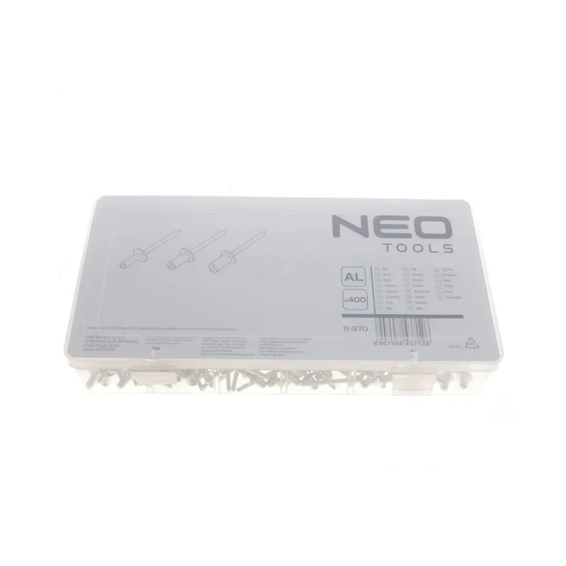 Набір заклепок NEO TOOLS 11-970 Ø2,4-4,8x10 mm 400 од.