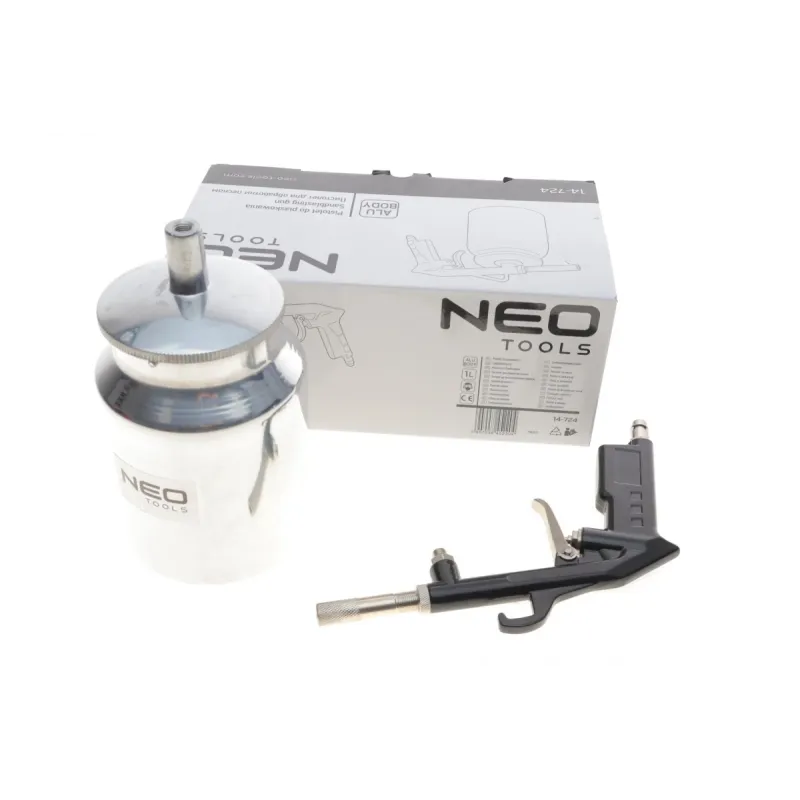 Пістолет піскоструйний NEO TOOLS 14-724 з бачком 1 л, 400 л/хв, 6 бар