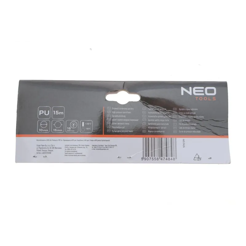 Шланг пневматичний NEO TOOLS Ø10 мм L 15 м, артикул 14-800-1