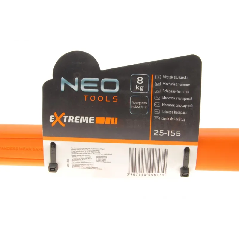 Молоток слюсарний NEO TOOLS 25-155 8 кг, 890 мм