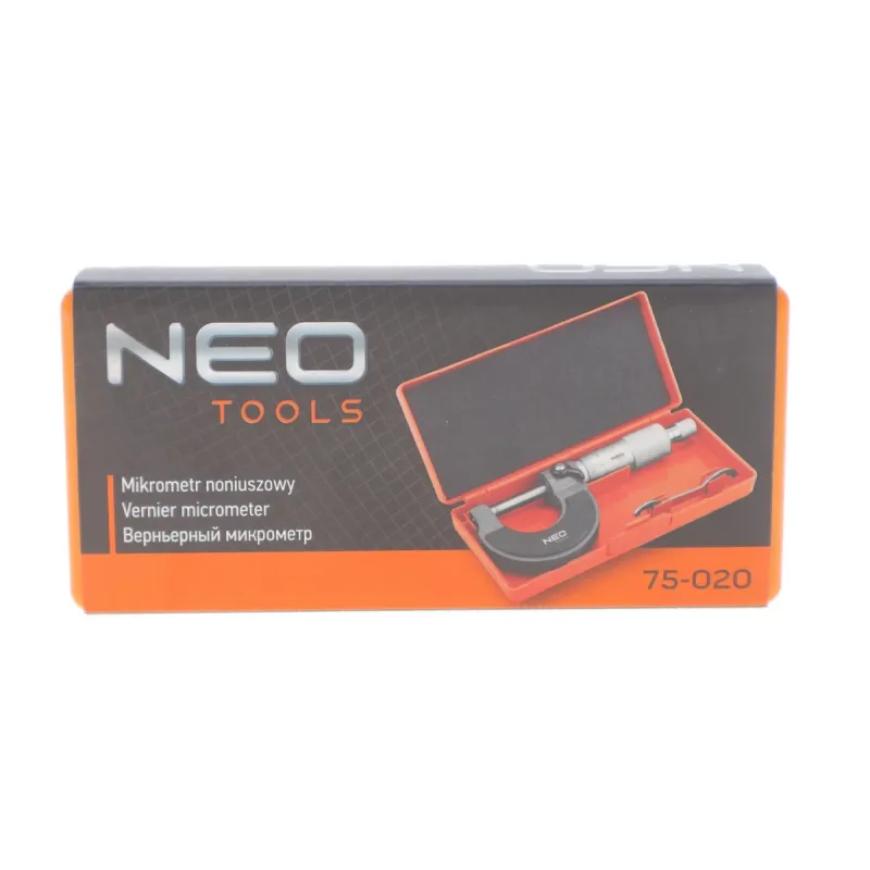 Мікрометр 0-25 мм NEO TOOLS 75-020 (±0,01 мм/м)