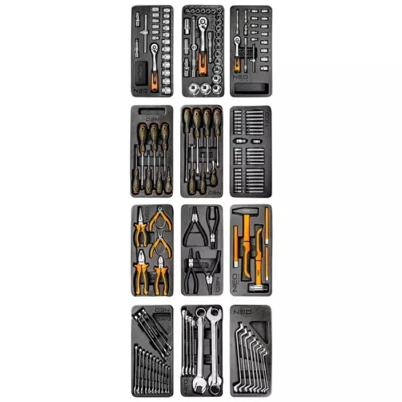 Візок для інструментів NEO TOOLS 7 секцій 176 од. (помаранчевий) 84-222-12