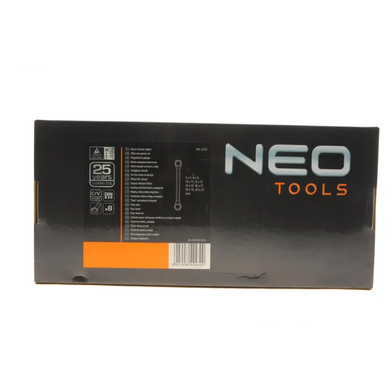 Набір колінчастих ключів NEO TOOLS 84-233 6x7-20х22 мм 45°-75° 8 од.