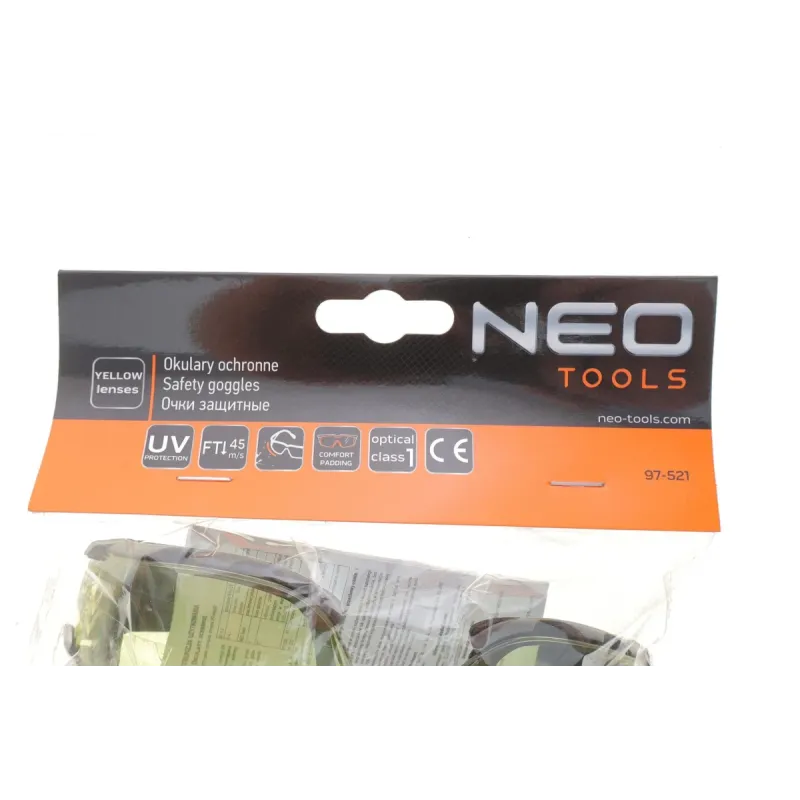 Окуляри захисні жовті УФ захист NEO TOOLS 97-521