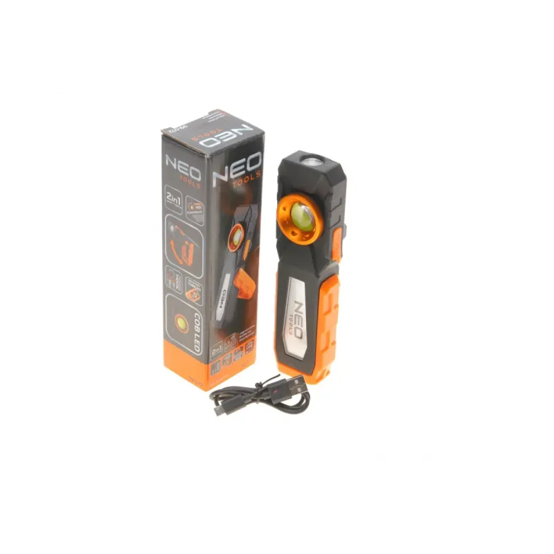 Ліхтарик-лампа робочий NEO TOOLS 99-072 (500Lm/10W/2000mAh/магніт/гак/USB)