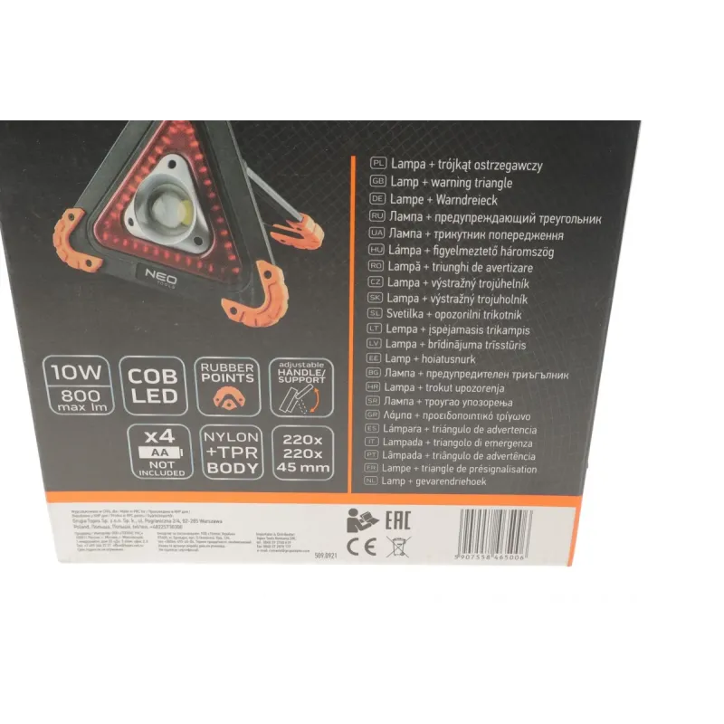 Ліхтар аварійний NEO TOOLS 99-076 акумуляторний 800 Lm/10W, 4xAA