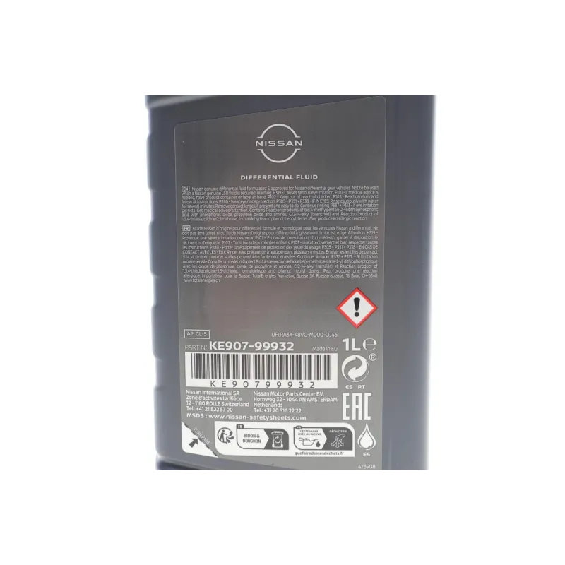 Олива для диференціала NISSAN Differential Fluid 1L KE907-99932