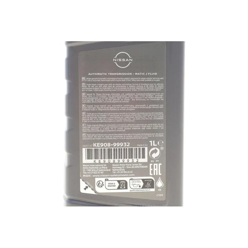 Олива ATF Matic Fluid J (1L) NISSAN KE90899932 для АКПП