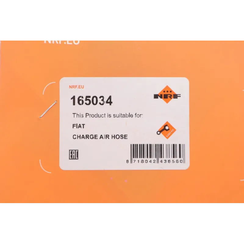 Патрубок повітряного фільтра NRF 165034 для Fiat Doblo 1.3D/JTD 2004-, Lancia Musa 1.3D 2004-, 37/63 мм